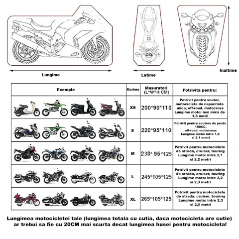 Husa Protectie Moto / Scuter marimea L, impermeabila, rezistenta la praf, negru, FIXATO [1]
