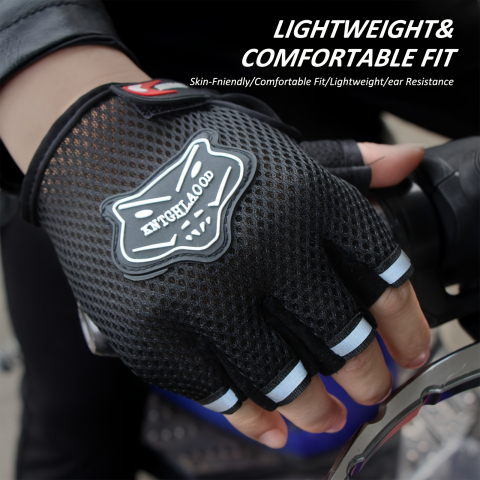 Manusi ciclism FIXATO pentru Bicicleta si Fitness cu protectie palma, din Material Respirabil, marime universala, Negre [1]