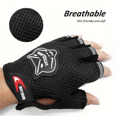 Manusi ciclism FIXATO pentru Bicicleta si Fitness cu protectie palma, din Material Respirabil, marime universala, Negre [2]