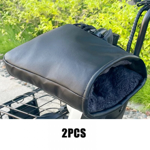 Manusi de ghidon pentru motocicleta/ scuter/ bicicleta impermeabile, unisex, captusite cu benzi reflectorizante FIXATO [5]