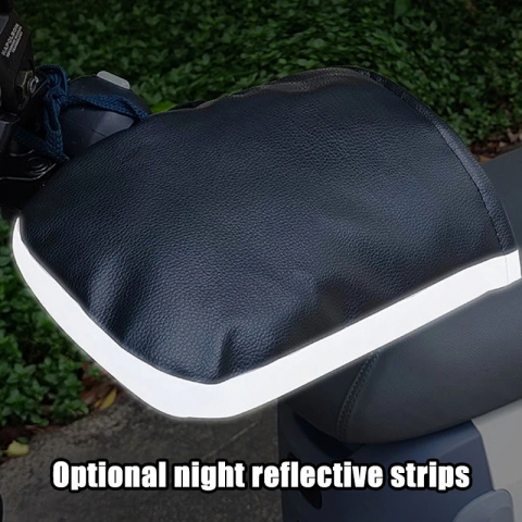 Manusi de ghidon pentru motocicleta/ scuter/ bicicleta impermeabile, unisex, captusite cu benzi reflectorizante FIXATO [2]