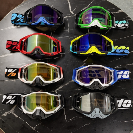 Ochelari Moto ATV / Enduro / Cross, FIXATO, Lentila Albastra, Rama Galben cu Negru [1]