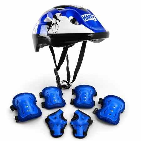Set Protectie pentru Copii FIXATO, Casca 7 in 1 pentru Copil 3-14 ani, Genunchiere, Cotiere, Aparatori Incheieturi, pentru Ciclism, Patinaj, Skateboard, Ideal pentru Bicicleta, Trotineta, Role, Patine [0]
