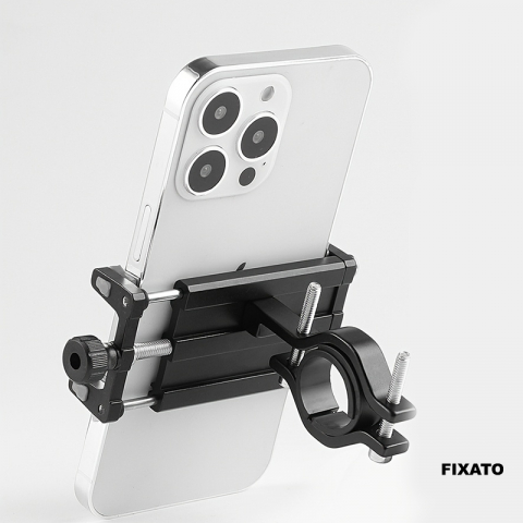 Suport de telefon pentru Bicicleta/Motocicleta/Scuter/Trotineta, FIXATO, Aluminiu, Gri [6]