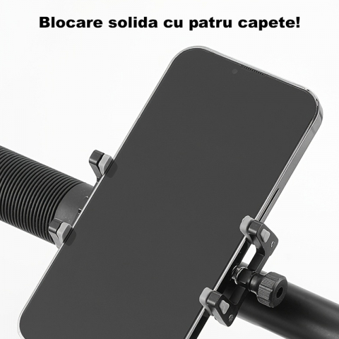 Suport de telefon pentru Bicicleta/Motocicleta/Scuter/Trotineta, FIXATO, Aluminiu, Negru [6]