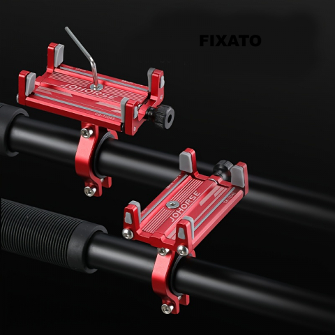 Suport de telefon pentru Bicicleta/Motocicleta/Scuter/Trotineta, FIXATO, Aluminiu, Rosu [4]
