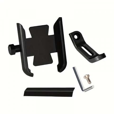 Suport de telefon pentru motocicleta/bicicleta/scuter, montare pe ghidon sau oglinda retrovizoare, reglabil, negru, FIXATO [6]