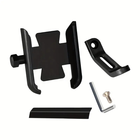 Suport de telefon pentru motocicleta/bicicleta/scuter, montare pe ghidon sau oglinda retrovizoare, reglabil, negru, FIXATO [4]