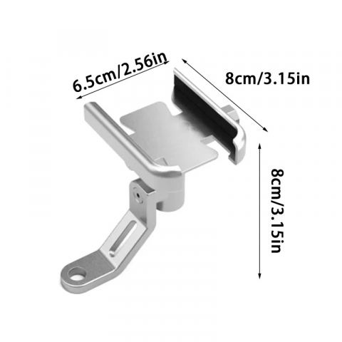Suport de telefon pentru motocicleta/bicicleta/scuter, montare pe ghidon sau oglinda retrovizoare, reglabil, negru, FIXATO [3]