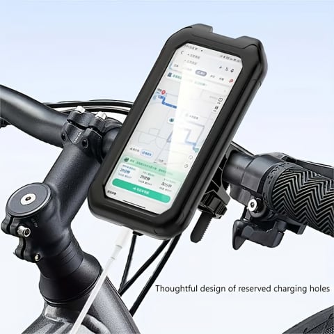 Moto / Scutere - Suport pentru telefon mobil rotativ 360°, rezistent la apa, pentru bicicleta electrica, motocicleta, bicicleta de munte, masina, rezistent la socuri, pentru navigatie mobila, FIXATO