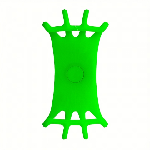 Accesorii - Suport telefon universal pentru bicicleta, FIXATO, rotativ 360°, montaj pe ghidon, silicon, compatibil bicicleta, scuter, carut, trotineta, Verde