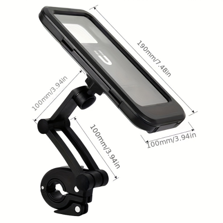 Suport Universal Impermeabil pentru Telefon pentru Motocicleta, Bicicleta, Scuter, Material ABS, Suport GPS rotativ 360°, suport reglabil pentru telefon, FIXATO [5]