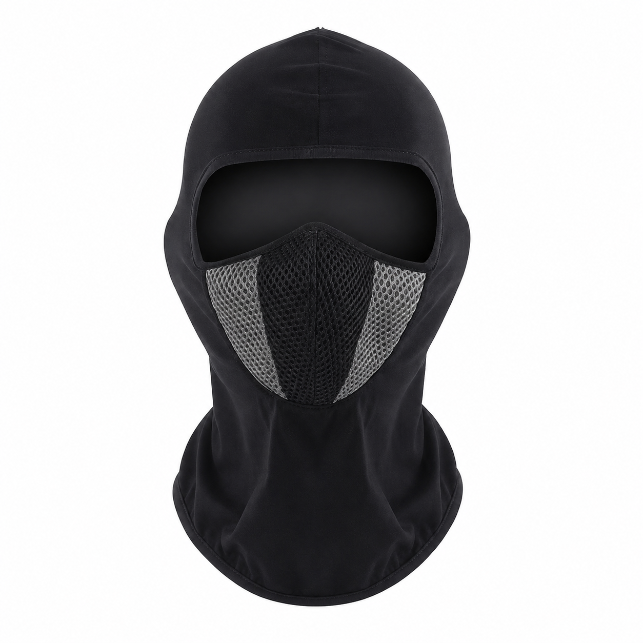 Cagula Moto FIXATO, Unisex, Protectie UV, Masca Mesh, Material elastic si respirabil, Marime universala, Negru cu Gri