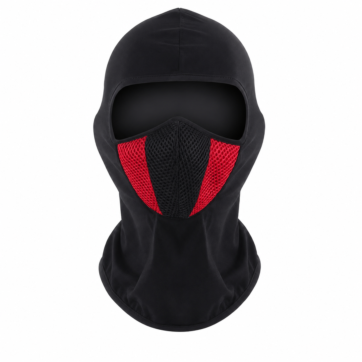 Cagula Moto FIXATO, Unisex, Protectie UV, Masca Mesh, Material elastic si respirabil, Marime universala, Negru cu Rosu