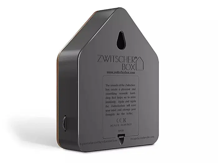 Audiobox cu Ciripit de Păsări Zwitscherbox Walnut Dark din Lemn de Nuc [3]