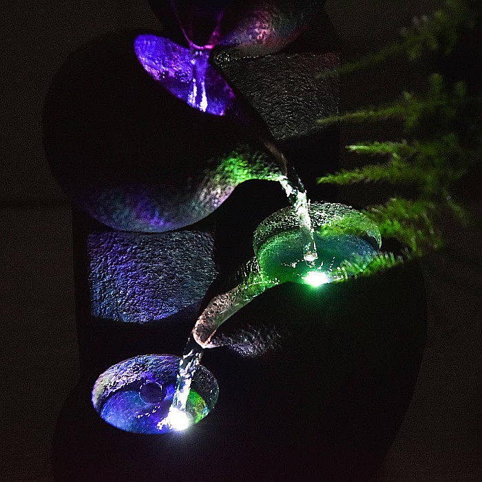 Fântână Zen de Interior cu Apă și Iluminare LED 18 × 15 × 25 cm [5]
