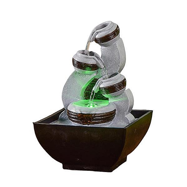 Fântână Zen de Interior cu Apă și Iluminare LED 13 × 12 × 18 cm [2]
