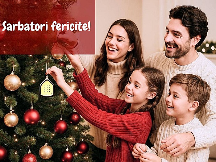 Audiobox Decorativ cu Sunete de Crăciun Jingle Bells Gold Glow [5]