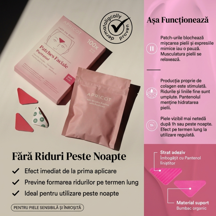Plasturi APRICOT cu Panthenol pentru Ten Sensibil și Calmare – 100 buc. [3]