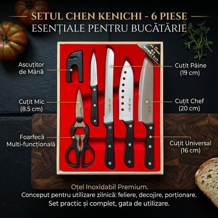 Set 6 Piese Cuțite de Bucătărie Chen Kenichi [2]
