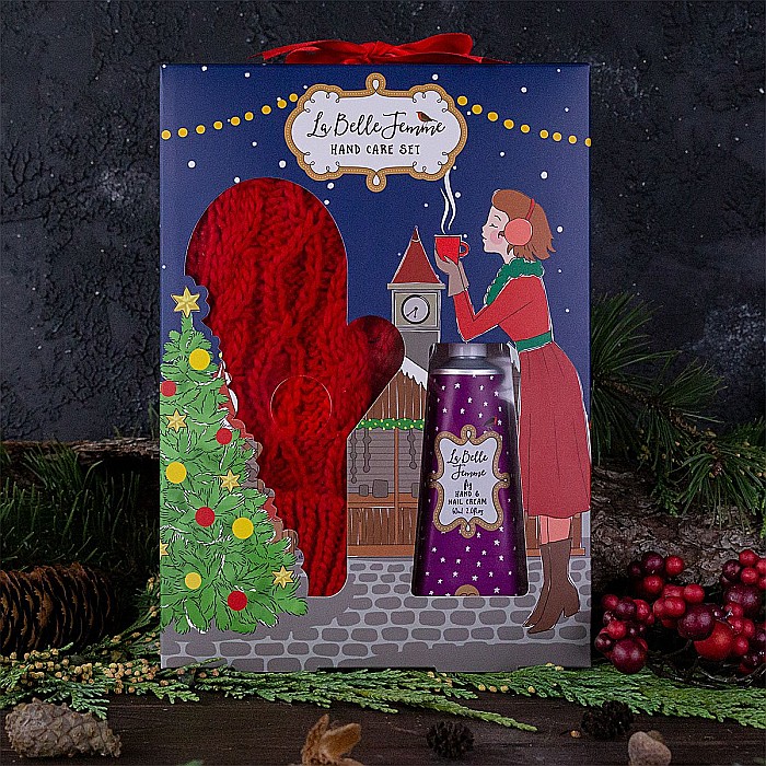 Set Cadou Crăciun Femei Accentra La Belle Femme Noel cu Mănuși [3]