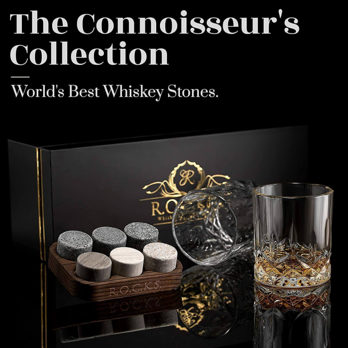 Set Cadou Pahare Whisky R.O.C.K.S. Signature cu Pietre din Granit [8]