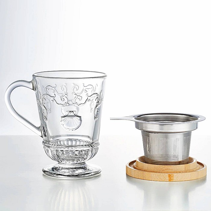 Pahar Ceai cu Infuzor Versailles La Rochère, Inox și Bambus, 270 ml [3]