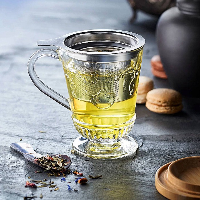 Pahar Ceai cu Infuzor Versailles La Rochère, Inox și Bambus, 270 ml [5]