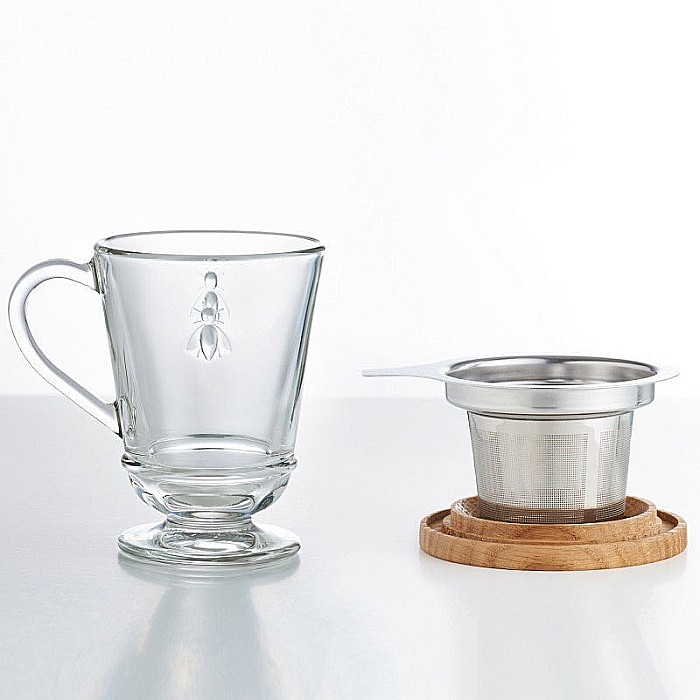 Pahar Ceai cu Infuzor Abeille La Rochère, Inox și Bambus, 275 ml [3]