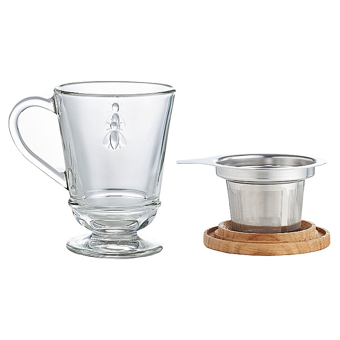 Pahar Ceai cu Infuzor Abeille La Rochère, Inox și Bambus, 275 ml [2]