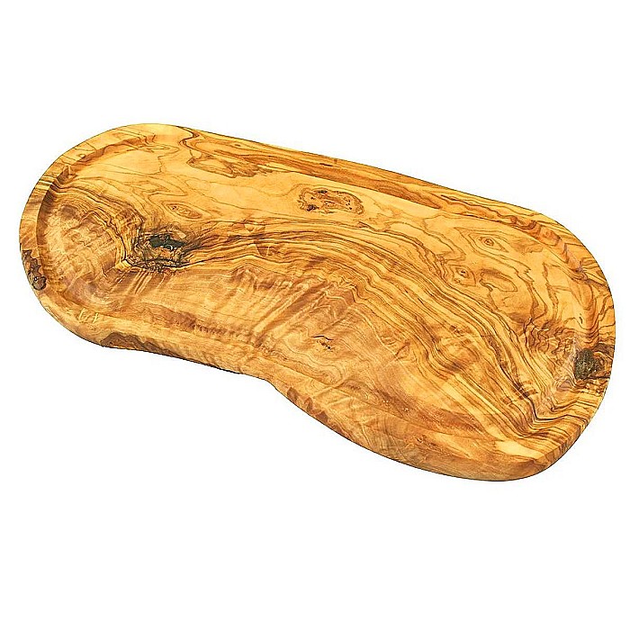 Tocător Rustic din Lemn de Măslin cu Canal aprox. 40–45 cm [3]