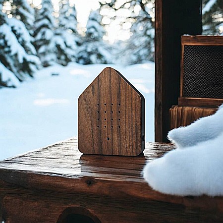 Audiobox cu Ciripit de Păsări Zwitscherbox Walnut Dark din Lemn de Nuc [9]