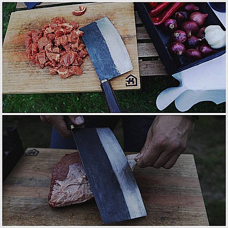 Satâr de Bucătărie Asiatic KHO KHAN AUTHENTIC BLADES Handmade 19 cm [3]
