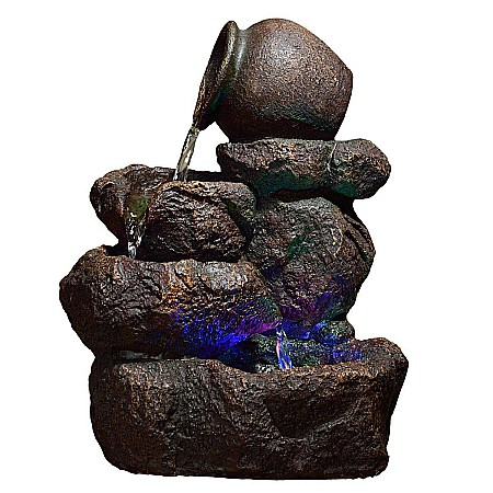 Fântână Zen de Interior cu Apă și Iluminare LED 25 × 19 × 31 cm [3]