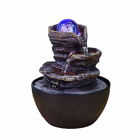Fântână Zen de Interior din Polirășină și Ceramică cu LED 13 × 13 × 18 cm [6]