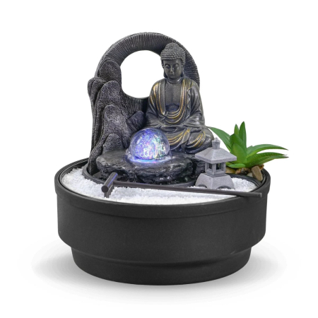 Fântână Zen Sumana cu Grădină Zen, LED și Bilă Rotativă 21 cm [2]