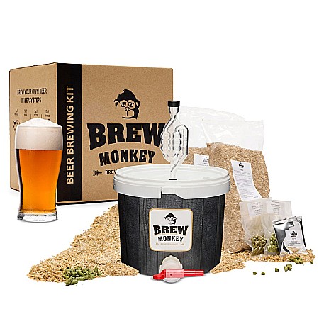 Kituri Bere Artizanală - Kit Cadou Bere Artizanală IPA Brew Monkey Basic pentru Fabricare Bere Acasă 5 L