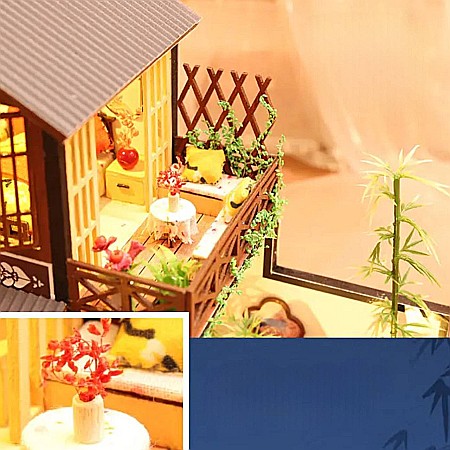 Căsuță de Asamblat în Miniatură DIY Casa cu Cireș și Iluminare LED [2]