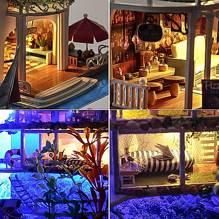 Căsuță în Miniatură DIY Vacanță în Pacific cu Iluminare LED [3]