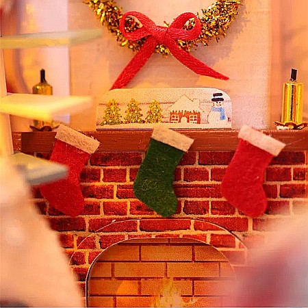 Căsuță de Asamblat în Miniatură DIY Poveste de Crăciun cu Iluminare LED [7]