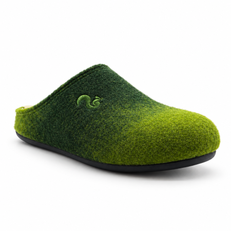 Papuci de Casă Eco Shade din Fetru de Lână, Verde Shady Green, Mărimea 39 [2]