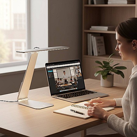 Lampă de Birou LED Smart Silver cu 3 Trepte de Luminozitate și USB-C [3]