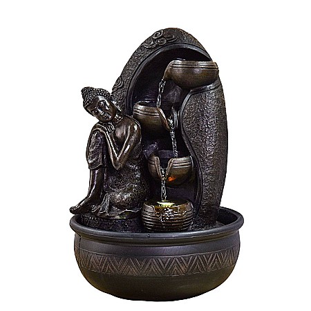 Fântână Zen de Interior cu Apă și Iluminare LED 26 × 26 × 40 cm [4]