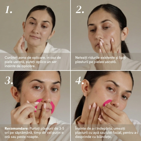 Plasturi Antirid APRICOT cu Panthenol pentru Zona Gurii și Riduri Nazolabiale 100 buc [4]