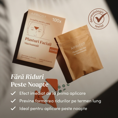 Plasturi APRICOT cu Niacinamidă pentru Ten Gras și Textură Neuniformă – 100 buc. [4]