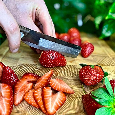 Set 3 Cuțite de Bucătărie AUTHENTIC BLADES Handmade Oțel Carbon [7]