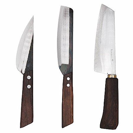 Acasă & Răsfăț - Set 3 Cuțite de Bucătărie AUTHENTIC BLADES Handmade Oțel Carbon