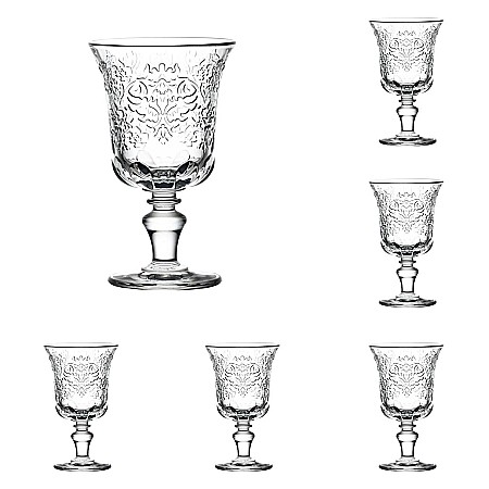 Acasă & Răsfăț - Set 6 Pahare de Vin Amboise La Rochère din Sticlă Presată Franceză 260 ml