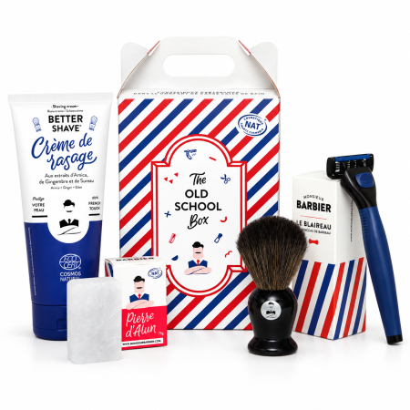 Cadouri - Set Cadou de Bărbierit Tradițional Monsieur BARBIER THE OLD SCHOOL BOX cu Aparat de Ras President