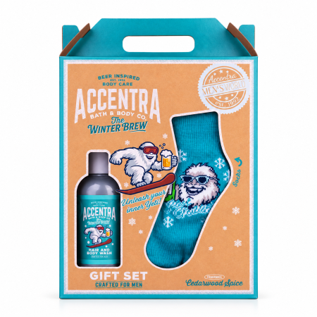 Noutăți - Set Cadou Accentra MEN'S COLLECTION WINTER EDITION cu Gel 2 în 1 și Șosete